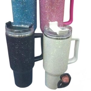 Rhinestone tumbler coffee mug